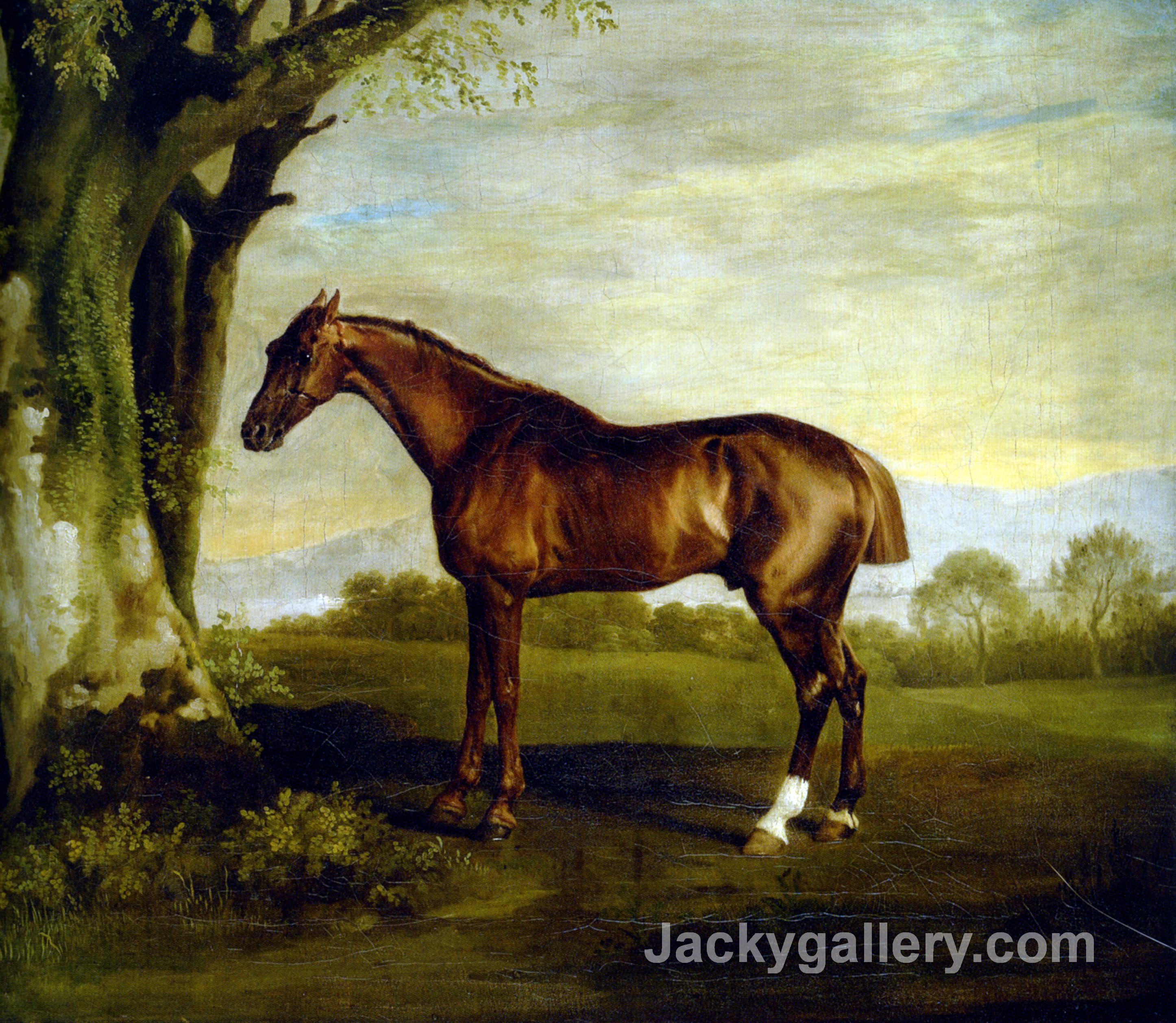 A Chestnut Racehorse by George Stubbs paintings reproduction